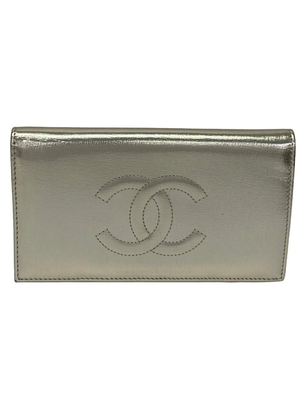Chanel Wallet Gold CC Logo Leather